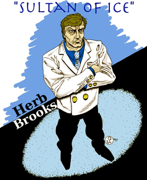 'Sultan of Ice' Herb Brooks, drawn by Cody Schibi